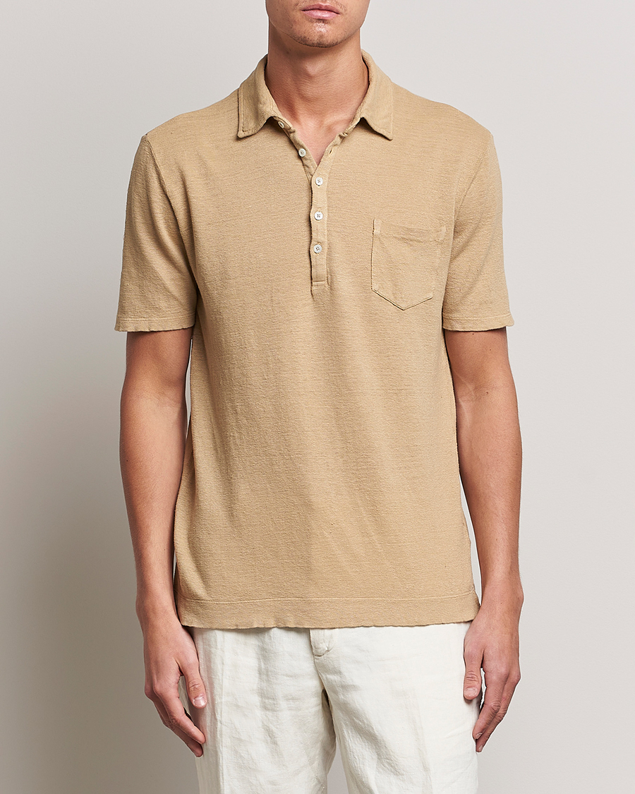 Herr | Massimo Alba | Massimo Alba | Wembley Linen Polo Sand