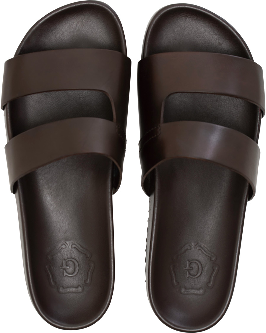 Herr | Grenson Chadwick Handpainted Sandal Dark Brown Calf | Grenson | Chadwick Handpainted Sandal Dark Brown Calf