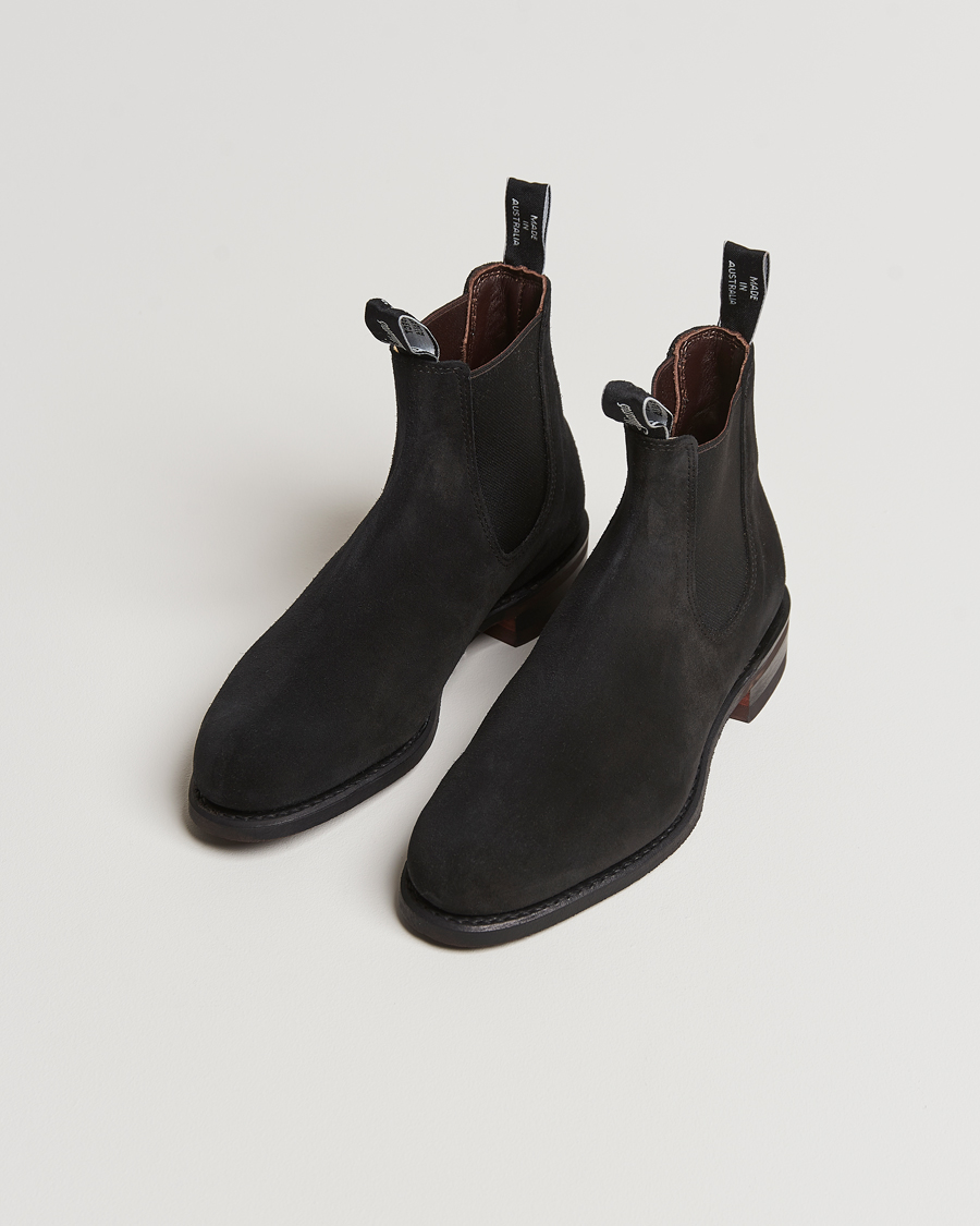 Herr | R.M.Williams Wentworth G Boot Black Suede | R.M.Williams | Wentworth G Boot Black Suede