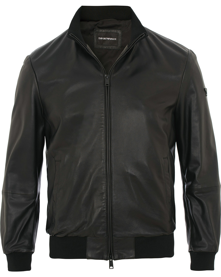 Herr | Jackor | Emporio Armani | Leather Jacket Black