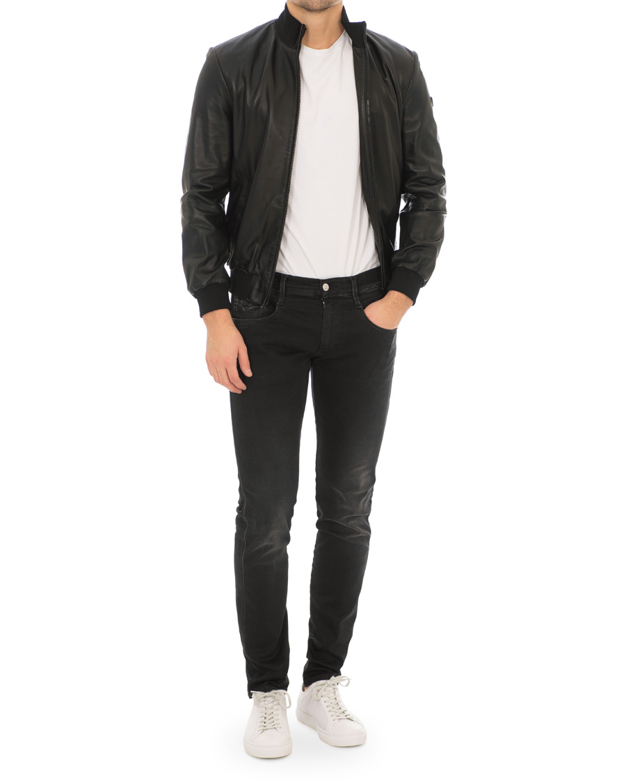 Herr | Jackor | Emporio Armani | Leather Jacket Black