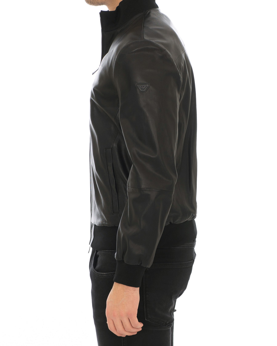 Herr | Jackor | Emporio Armani | Leather Jacket Black
