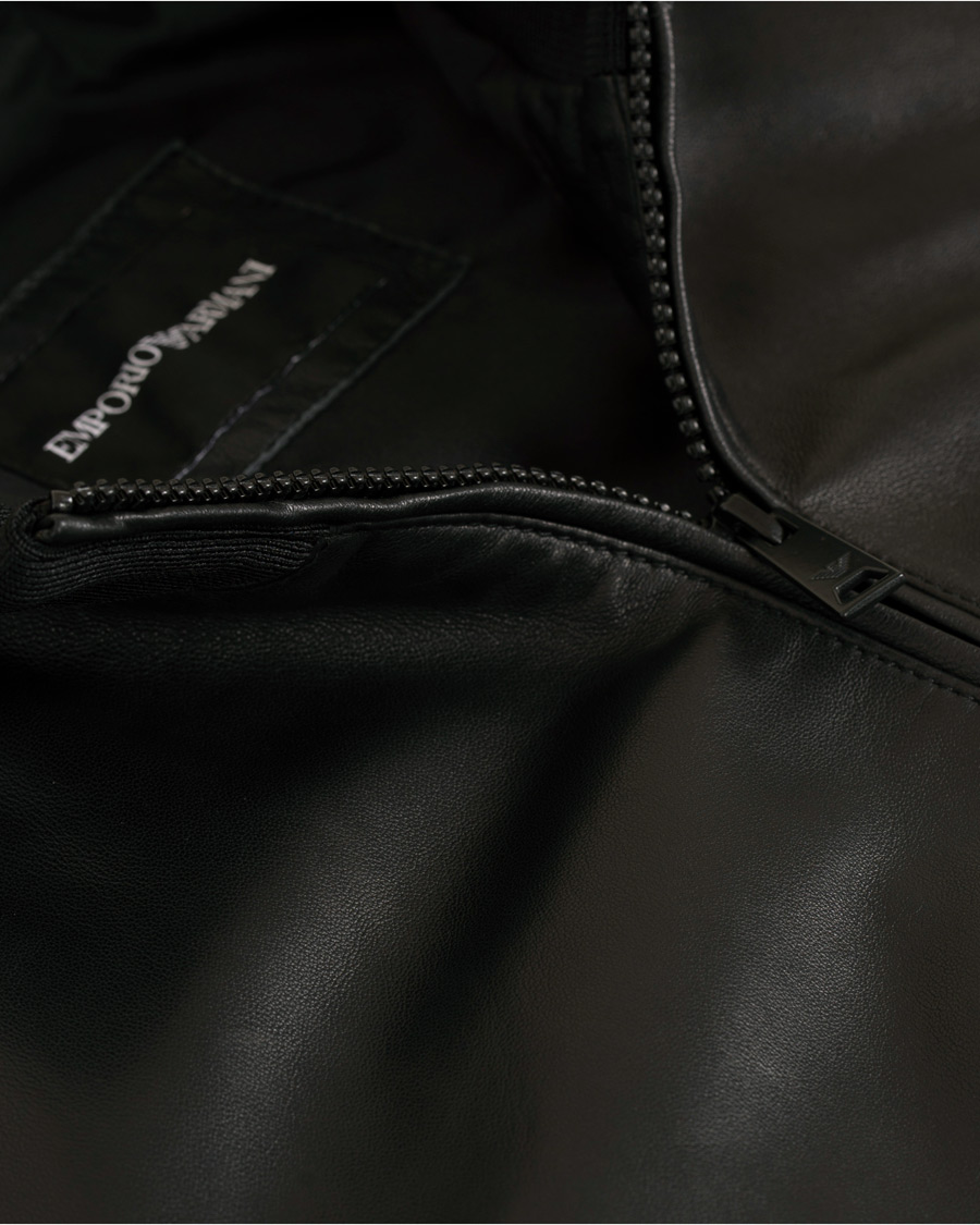 Herr | Jackor | Emporio Armani | Leather Jacket Black