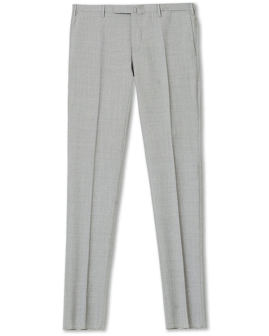 Herr | Byxor | Incotex | Slim Fit Super 100's Wool Trousers Light Grey