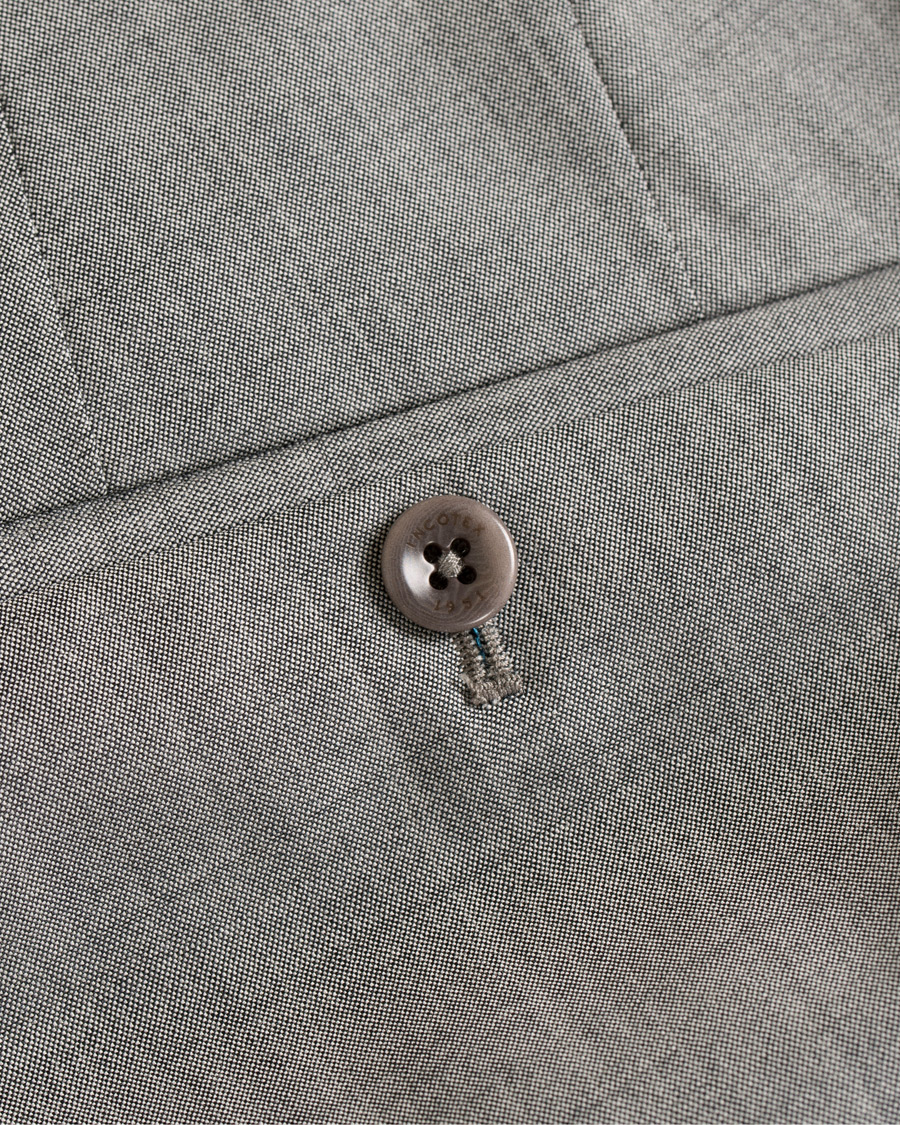 Herr | Byxor | Incotex | Slim Fit Pleated Super 130's Wool Trousers Light Grey