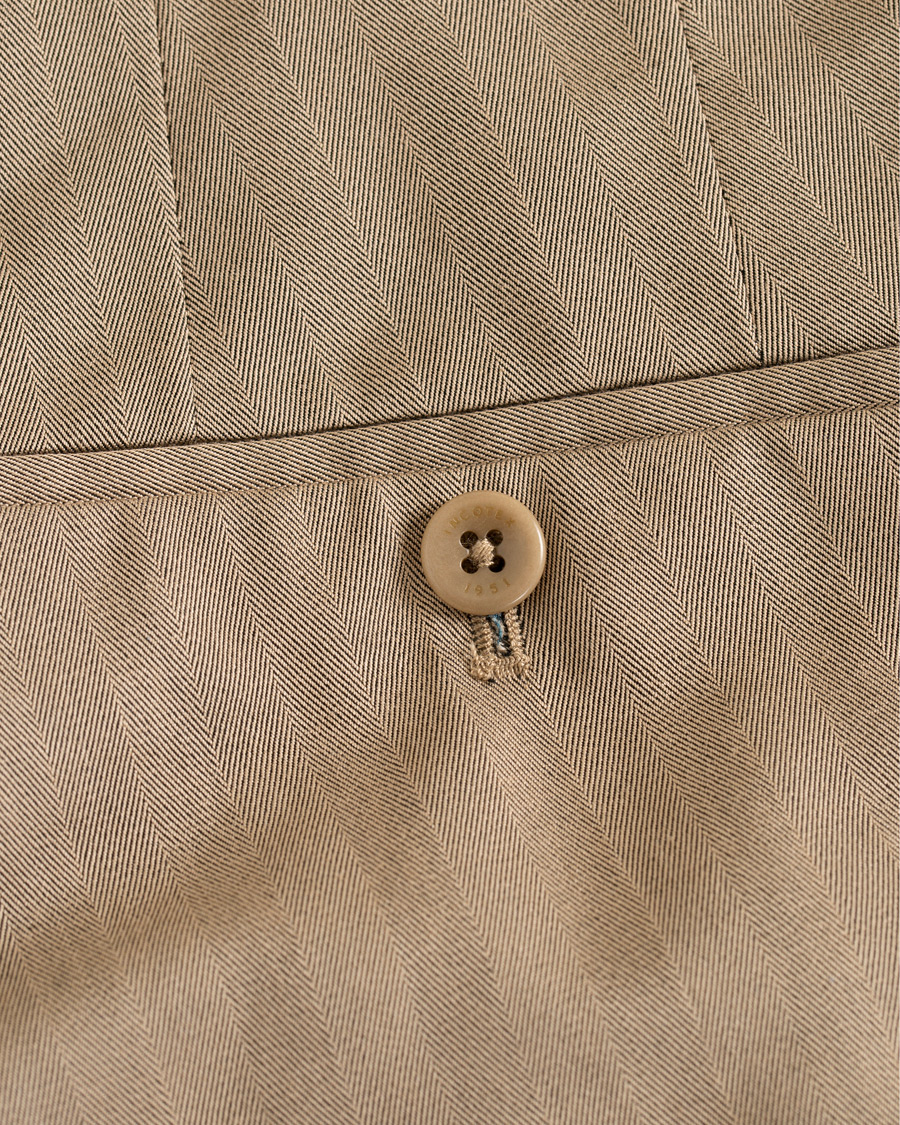 Herr | Byxor | Incotex | Solaro High Waist Side Adjuster Pleated Chino Tobacco