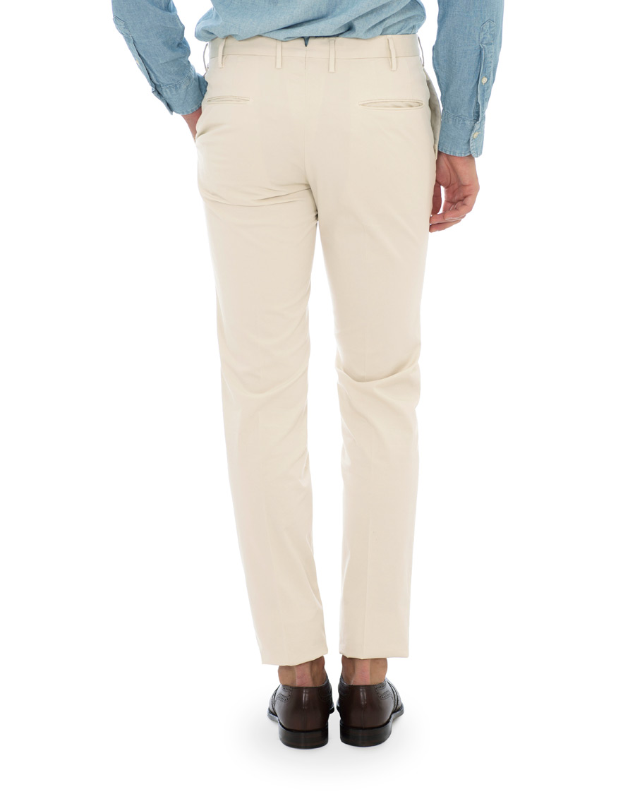 Herr | Byxor | Incotex | Slim Fit Stretch Chinos Off White