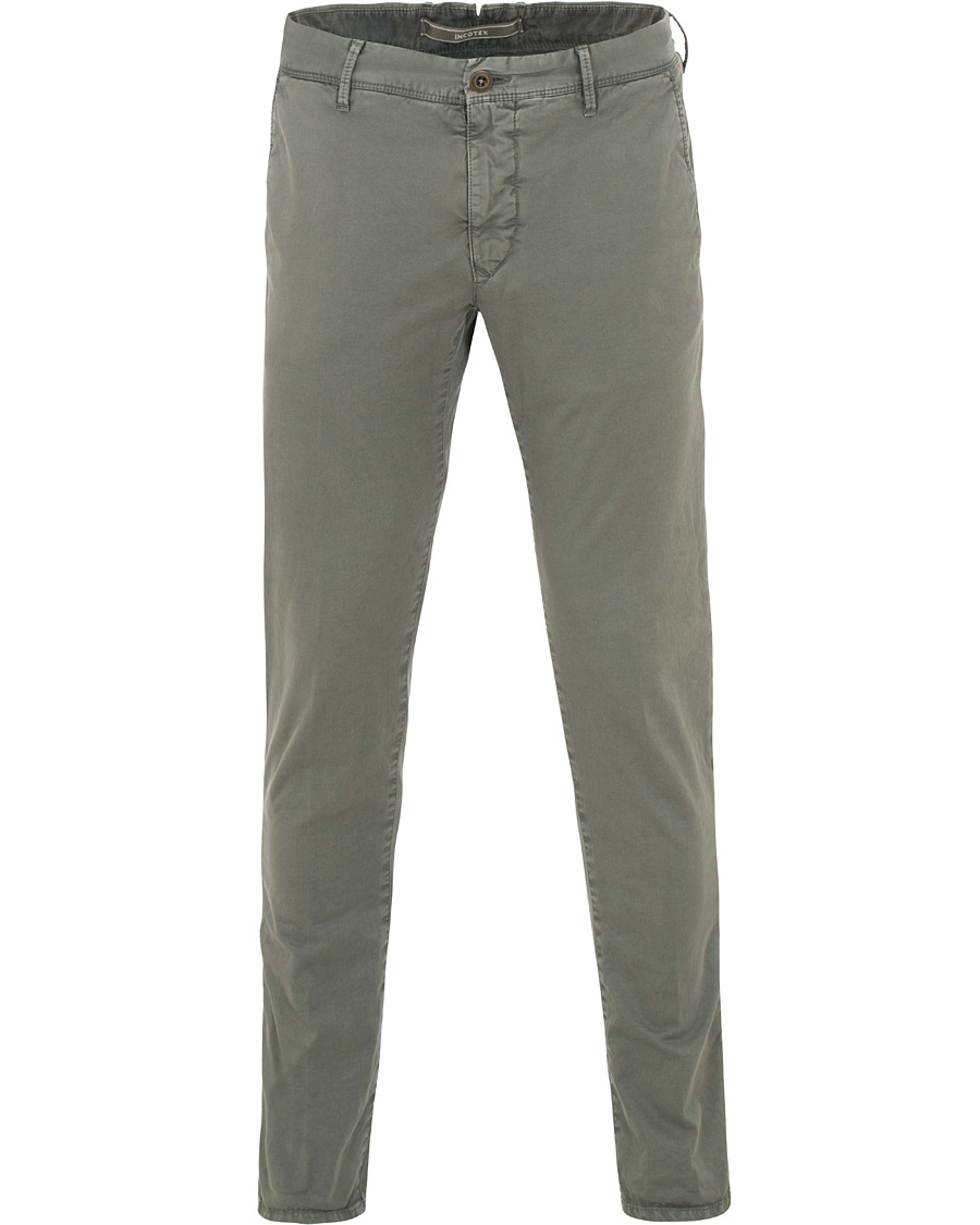 Herr | Byxor | Incotex | Slim Fit Stretch Slacks Grey