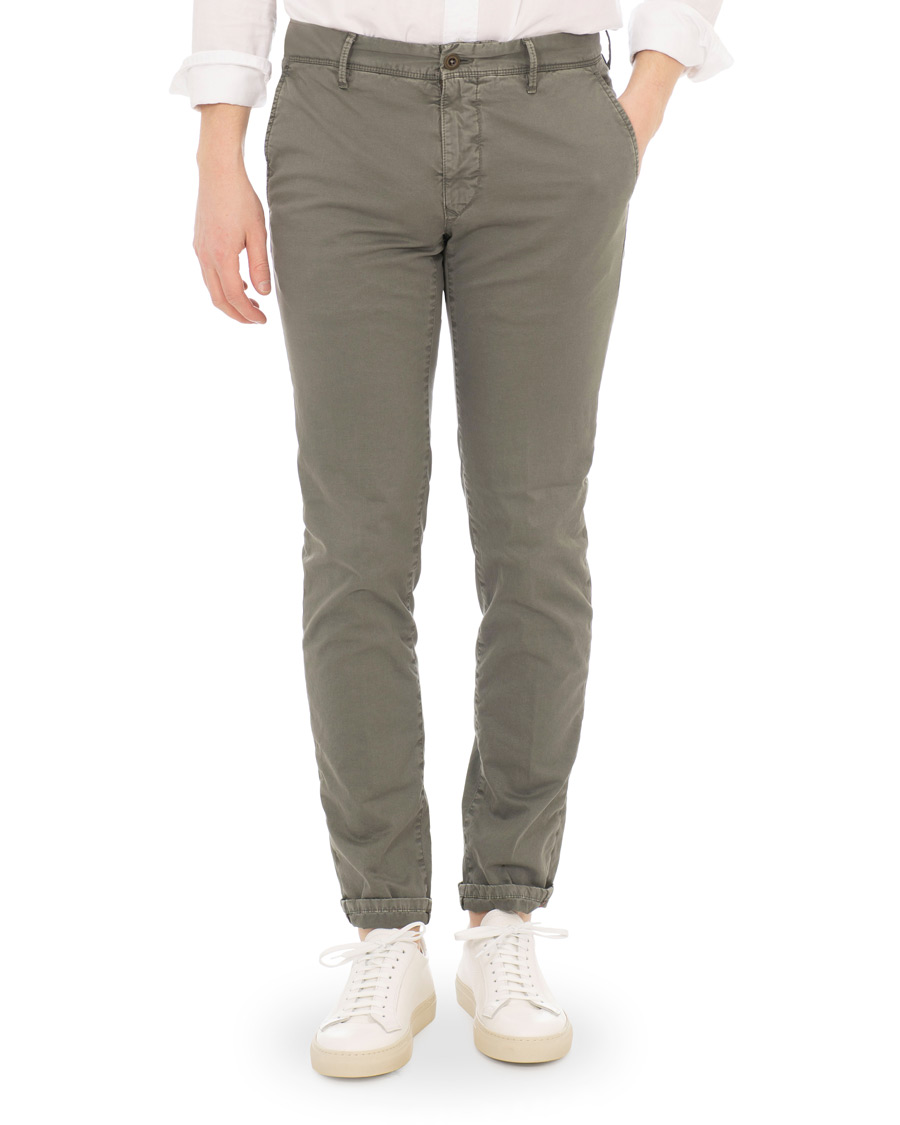 Herr | Byxor | Incotex | Slim Fit Stretch Slacks Grey