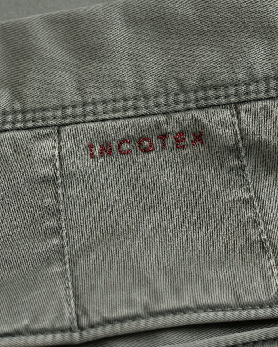 Herr | Byxor | Incotex | Slim Fit Stretch Slacks Grey