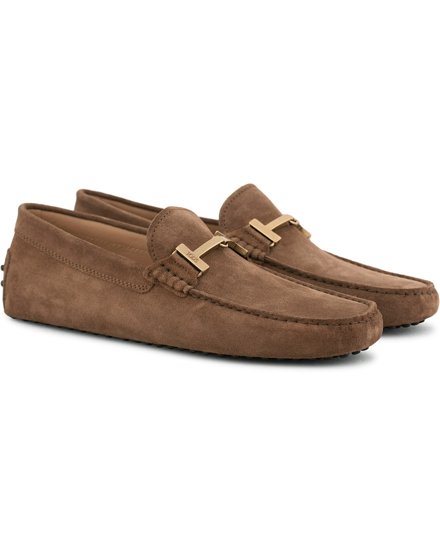 Herr | Tod's Gommino Double T Carshoe Brown Suede | Tod's | Gommino Double T Carshoe Brown Suede