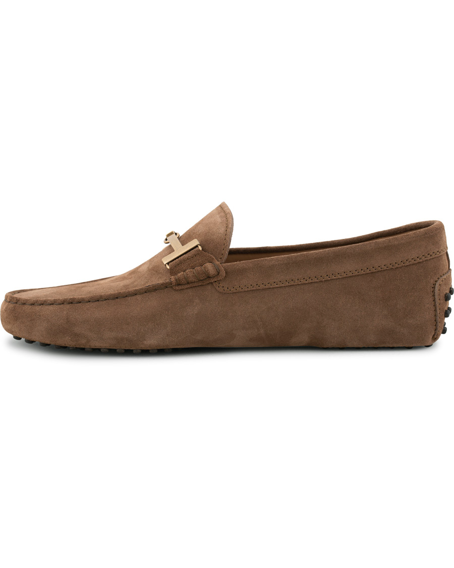 Herr | Tod's Gommino Double T Carshoe Brown Suede | Tod's | Gommino Double T Carshoe Brown Suede