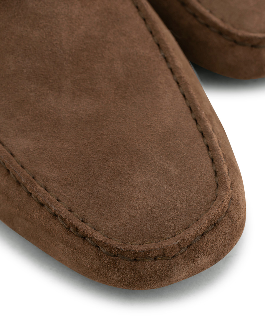 Herr | Tod's Gommino Double T Carshoe Brown Suede | Tod's | Gommino Double T Carshoe Brown Suede