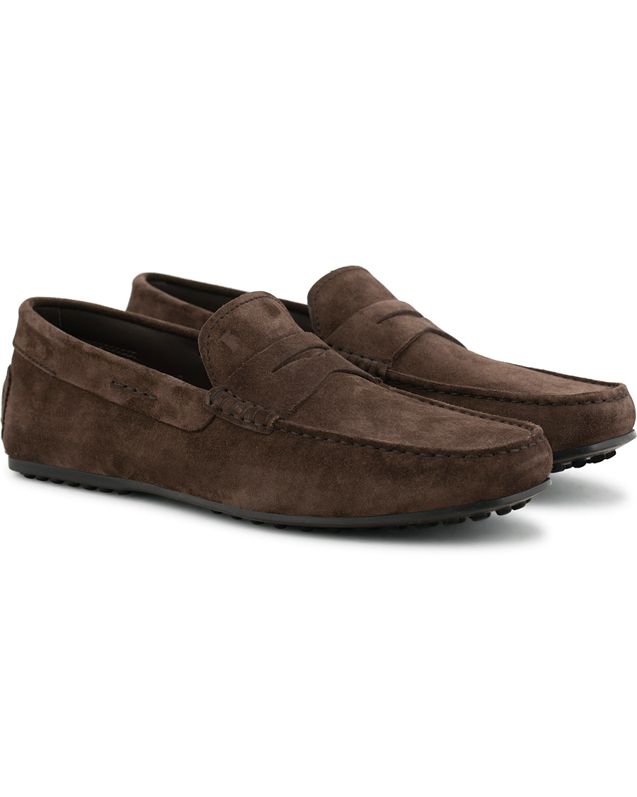 Herr | Tod's City Gommino Loafer Dark Brown Suede | Tod's | City Gommino Loafer Dark Brown Suede