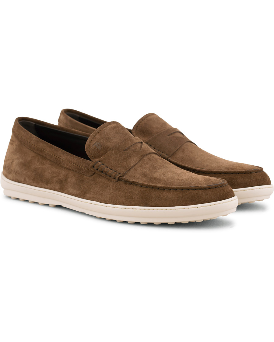 Herr | Tod's Moccassino Gomma Pennyloafer Tobacco Suede | Tod's | Moccassino Gomma Pennyloafer Tobacco Suede