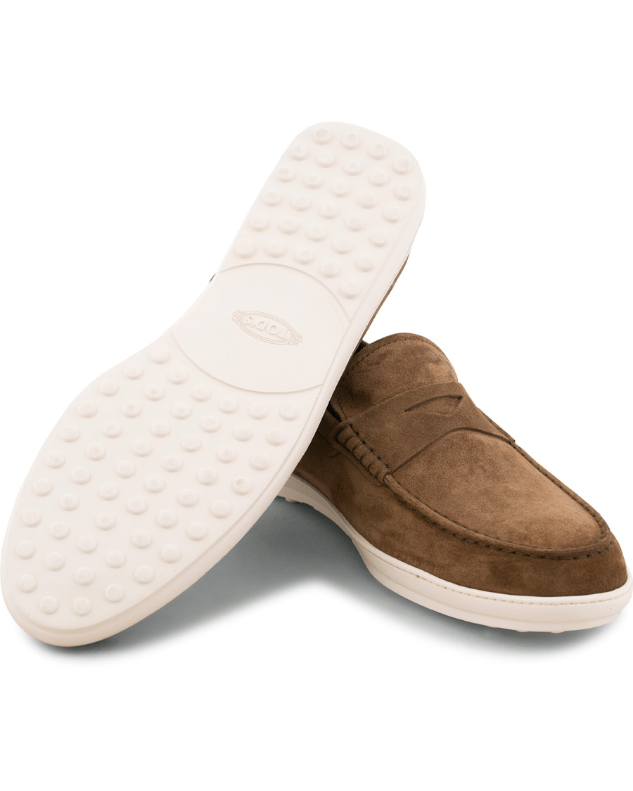 Herr | Tod's Moccassino Gomma Pennyloafer Tobacco Suede | Tod's | Moccassino Gomma Pennyloafer Tobacco Suede