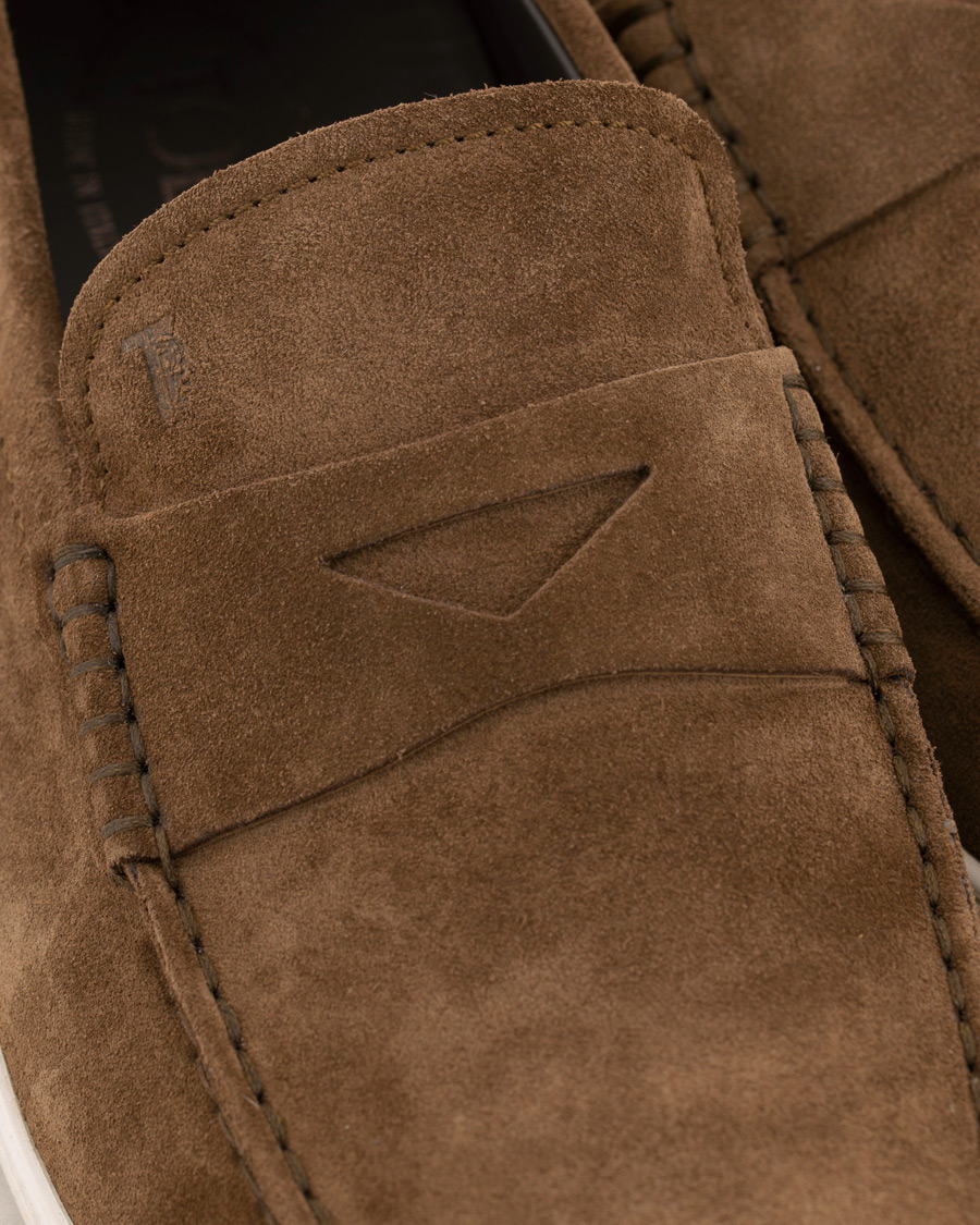 Herr | Tod's Moccassino Gomma Pennyloafer Tobacco Suede | Tod's | Moccassino Gomma Pennyloafer Tobacco Suede