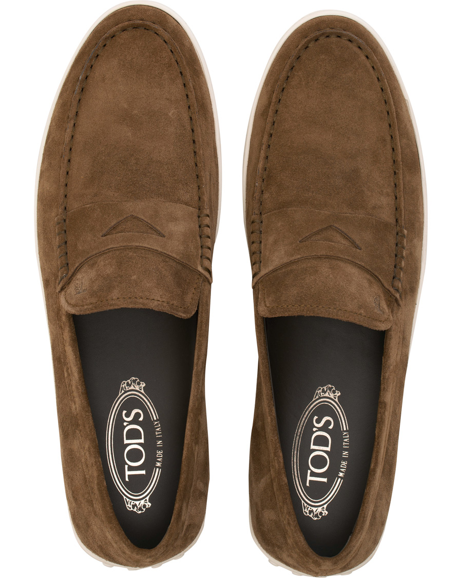 Herr | Tod's Moccassino Gomma Pennyloafer Tobacco Suede | Tod's | Moccassino Gomma Pennyloafer Tobacco Suede