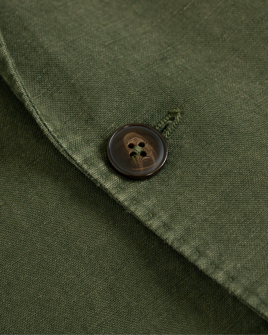 Herr | Kavajer | L.B.M. 1911 | Jack Regular Fit Linen Blazer Military Green