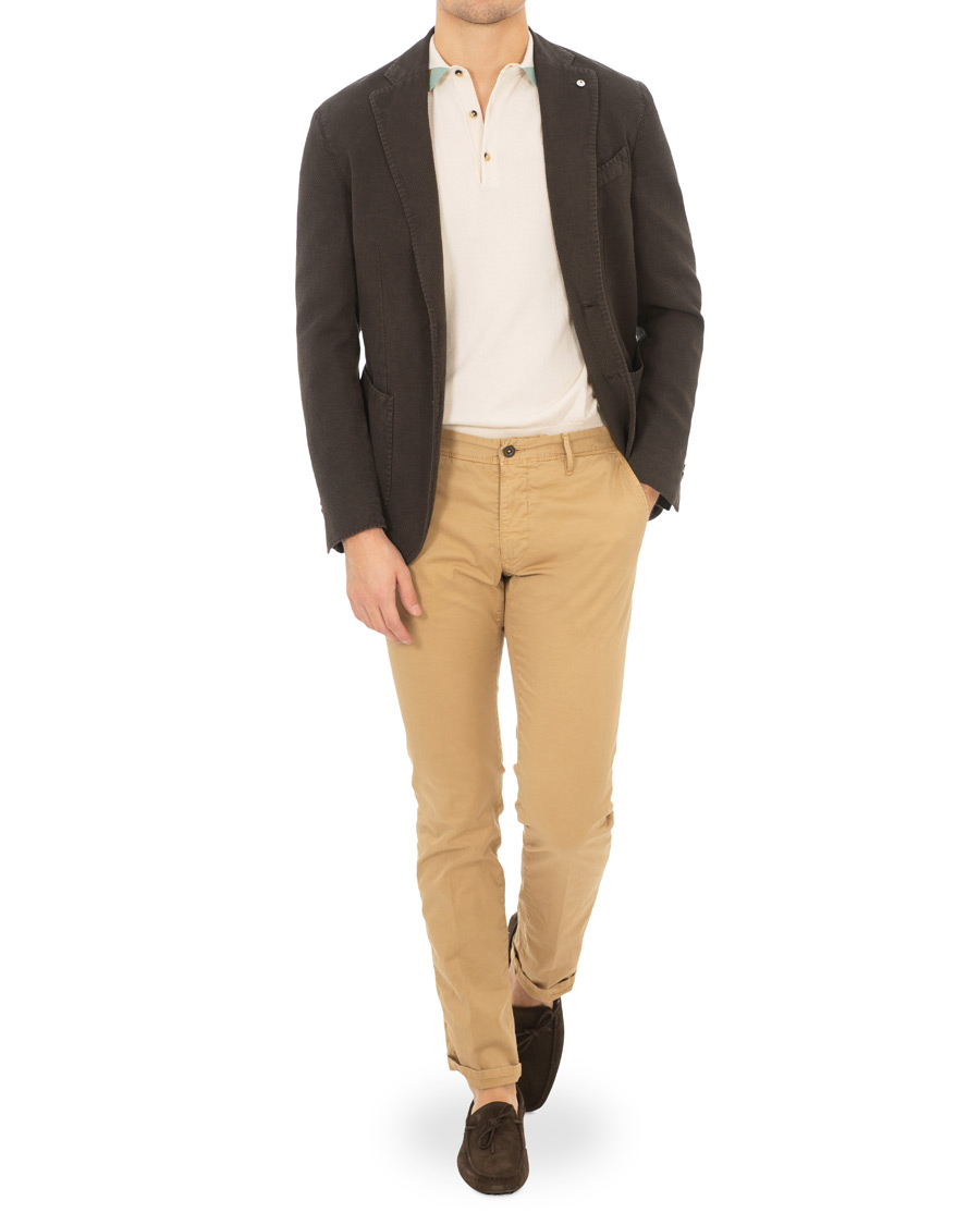 Herr | Kavajer | L.B.M. 1911 | Jack Regular Fit Structured Linen Blazer Dark Brown