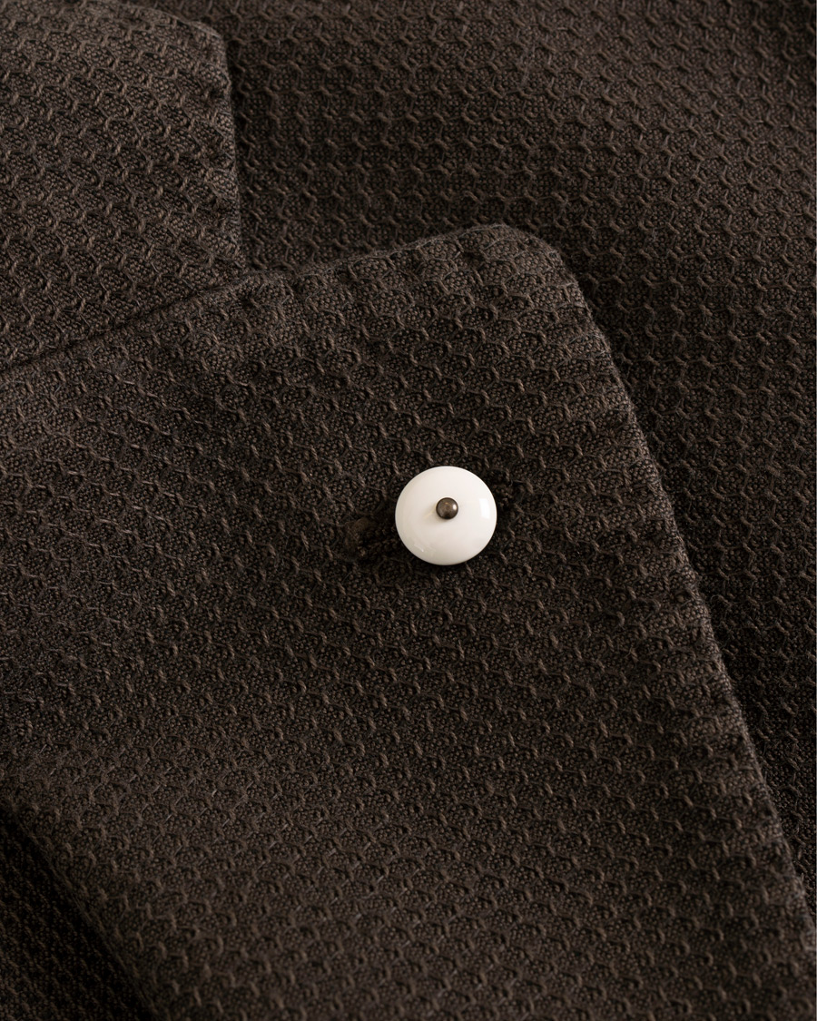 Herr | Kavajer | L.B.M. 1911 | Jack Regular Fit Structured Linen Blazer Dark Brown