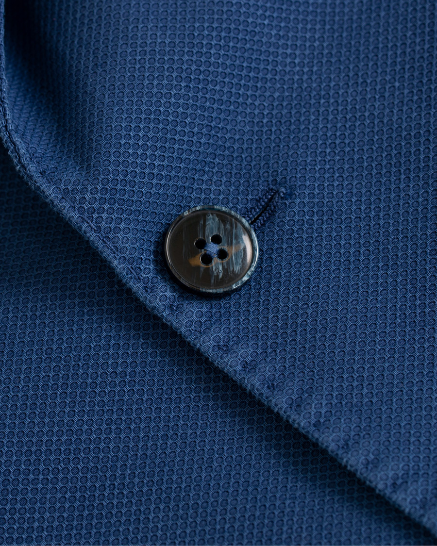 Herr | Kavajer | L.B.M. 1911 | Jack Slim Fit Cotton Stretch Structured Blazer Dark Blue