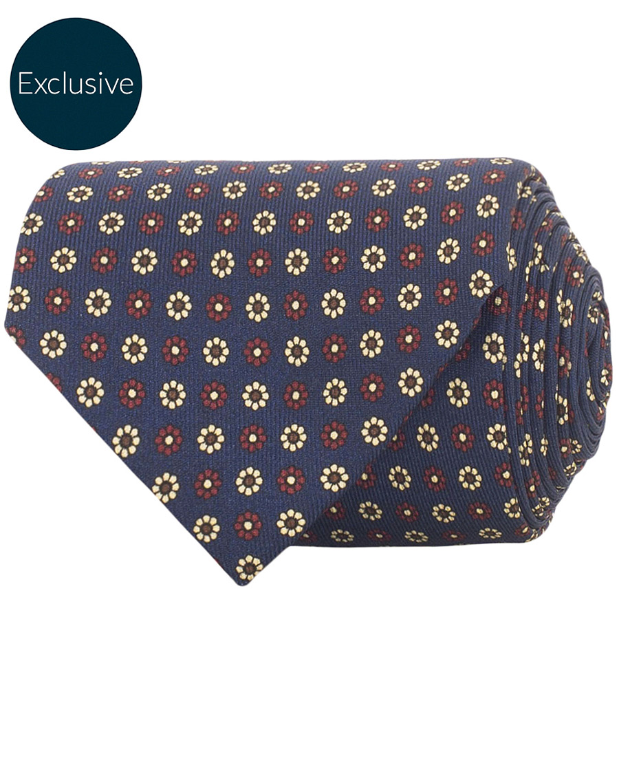 Herr | Drake's MTO Silk 8 cm Tie Navy | Drake's | MTO Silk 8 cm Tie Navy