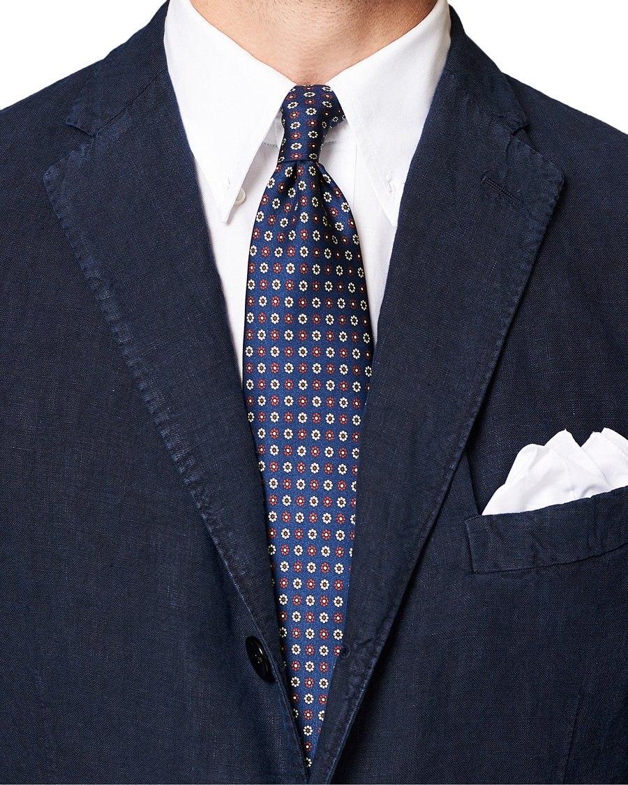 Herr | Drake's MTO Silk 8 cm Tie Navy | Drake's | MTO Silk 8 cm Tie Navy