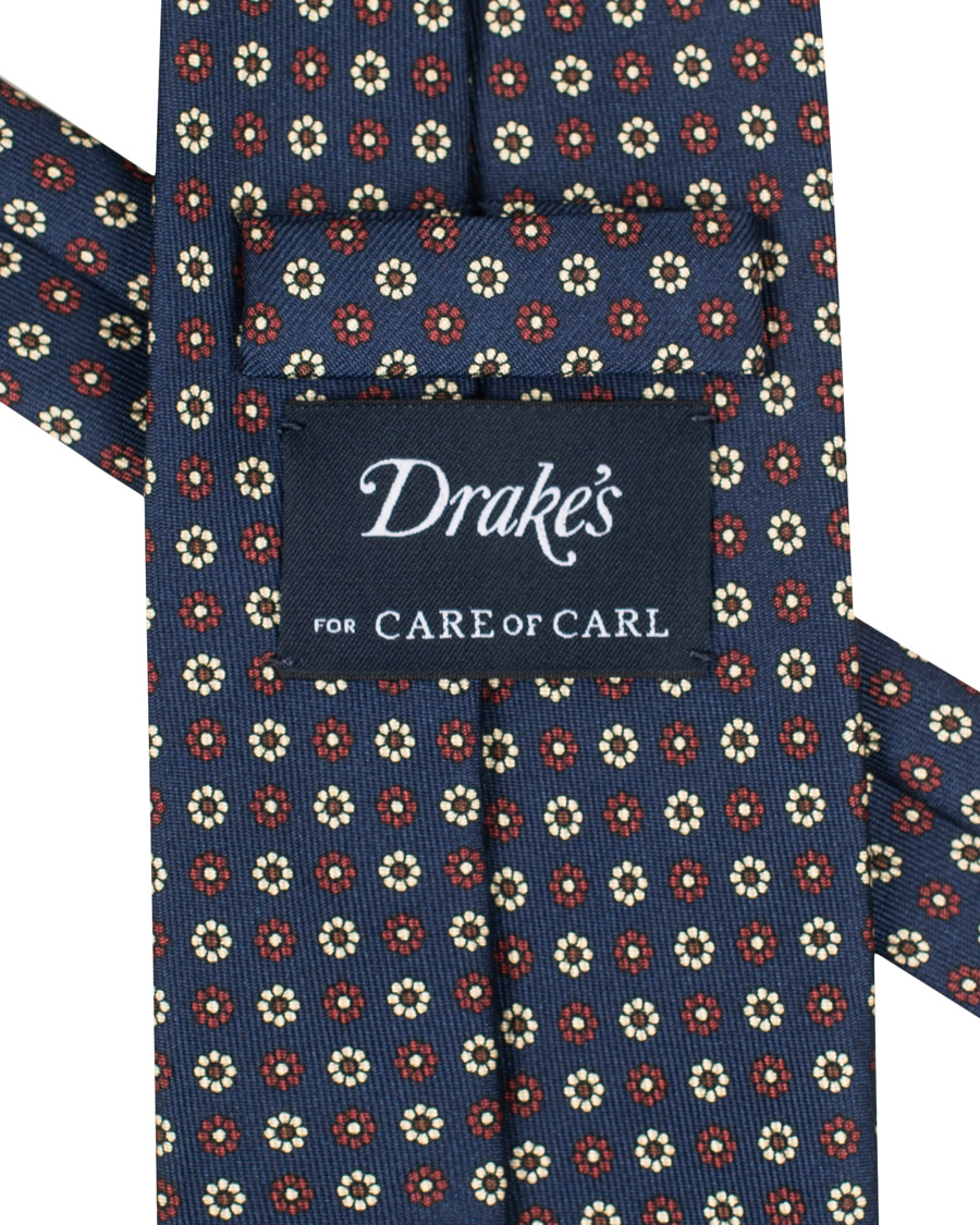 Herr | Drake's MTO Silk 8 cm Tie Navy | Drake's | MTO Silk 8 cm Tie Navy