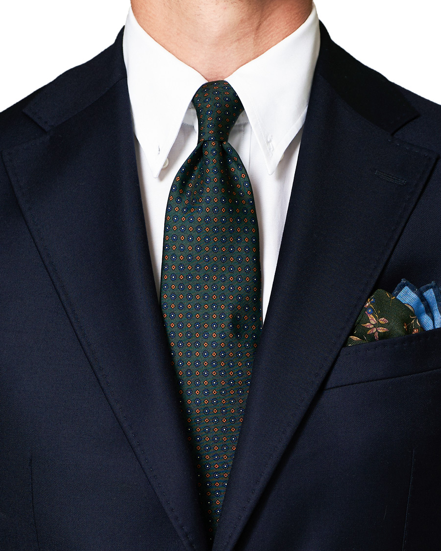 Herr |  | Drake's | MTO Silk 8 cm Tie Green