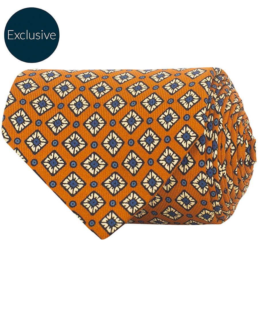 Herr | Drake's MTO Silk 8 cm Tie Rust | Drake's | MTO Silk 8 cm Tie Rust
