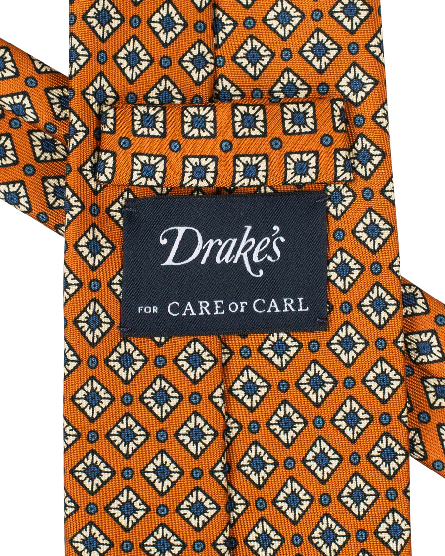 Herr | Drake's MTO Silk 8 cm Tie Rust | Drake's | MTO Silk 8 cm Tie Rust