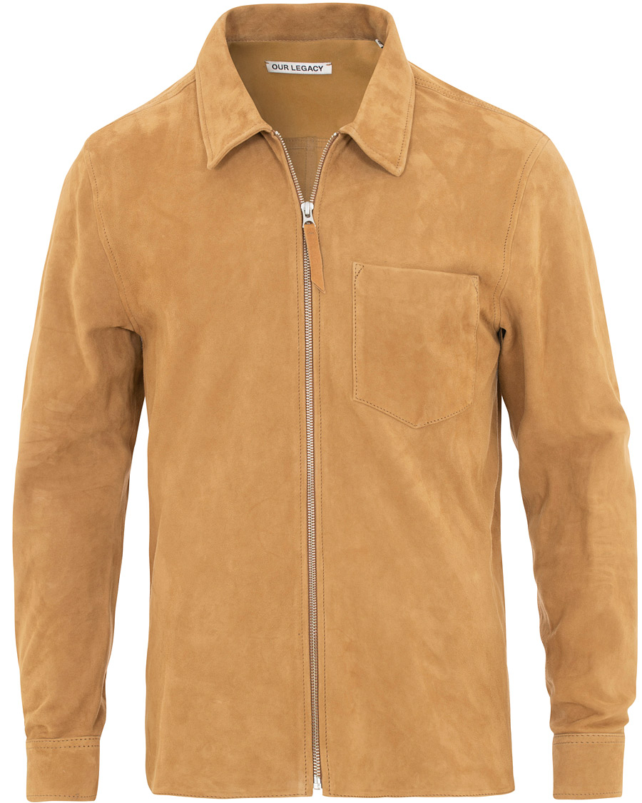 Herr | Jackor | Our Legacy | Suede Zip Shirt Jacket Sand