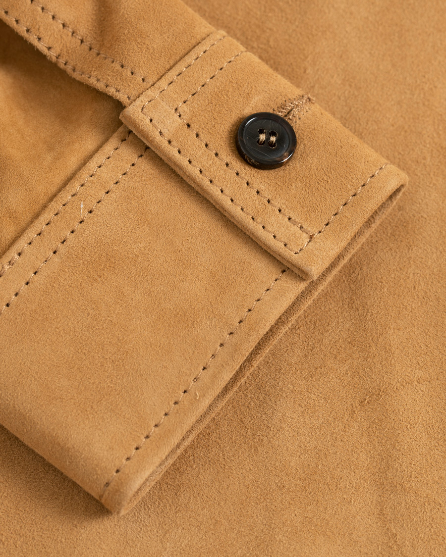 Herr | Jackor | Our Legacy | Suede Zip Shirt Jacket Sand