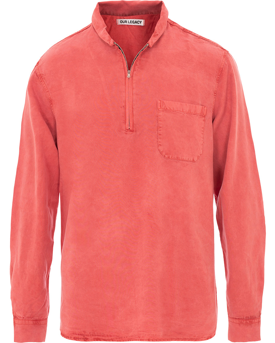 Herr | Skjortor | Our Legacy | Shawl Zip Shirt Clear Red