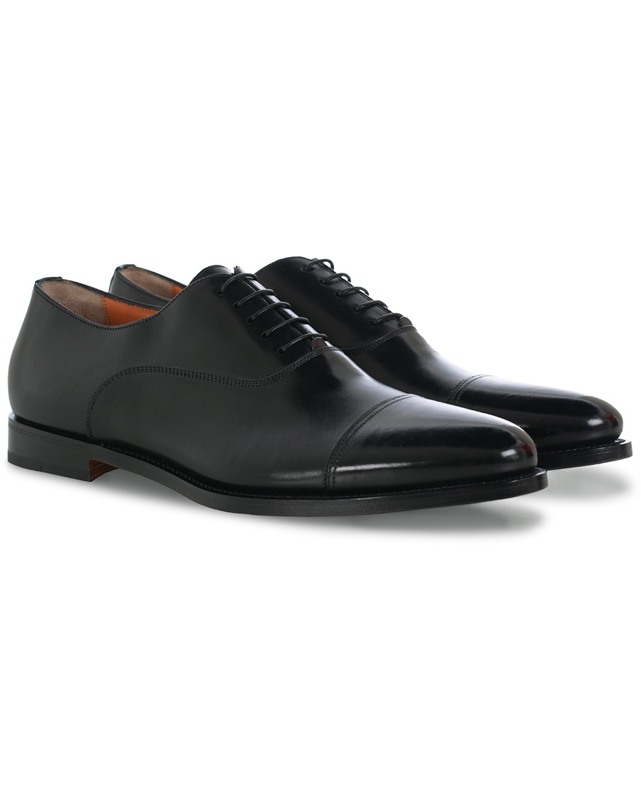 Herr | Santoni Wilson Oxford Black Calf | Santoni | Wilson Oxford Black Calf
