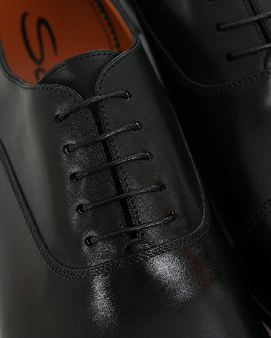 Herr | Santoni Wilson Oxford Black Calf | Santoni | Wilson Oxford Black Calf