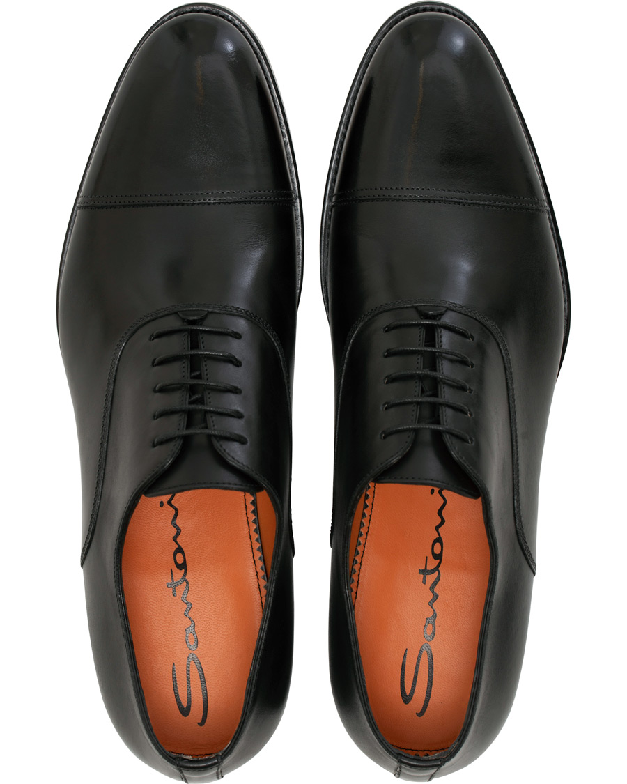 Herr | Santoni Wilson Oxford Black Calf | Santoni | Wilson Oxford Black Calf
