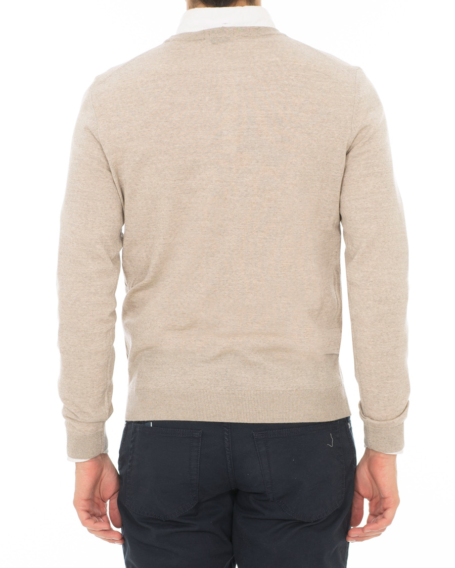 Herr | Tröjor | BOSS BLACK | BOSS Leno Merino Wool Crew Neck Pullover Beige