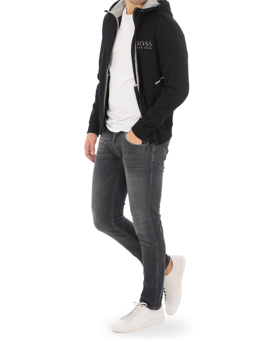 Herr | Tröjor | BOSS GREEN | BOSS Athleisure Saggy Full Zip Hoodie Black