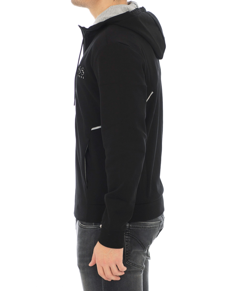 Herr | Tröjor | BOSS GREEN | BOSS Athleisure Saggy Full Zip Hoodie Black