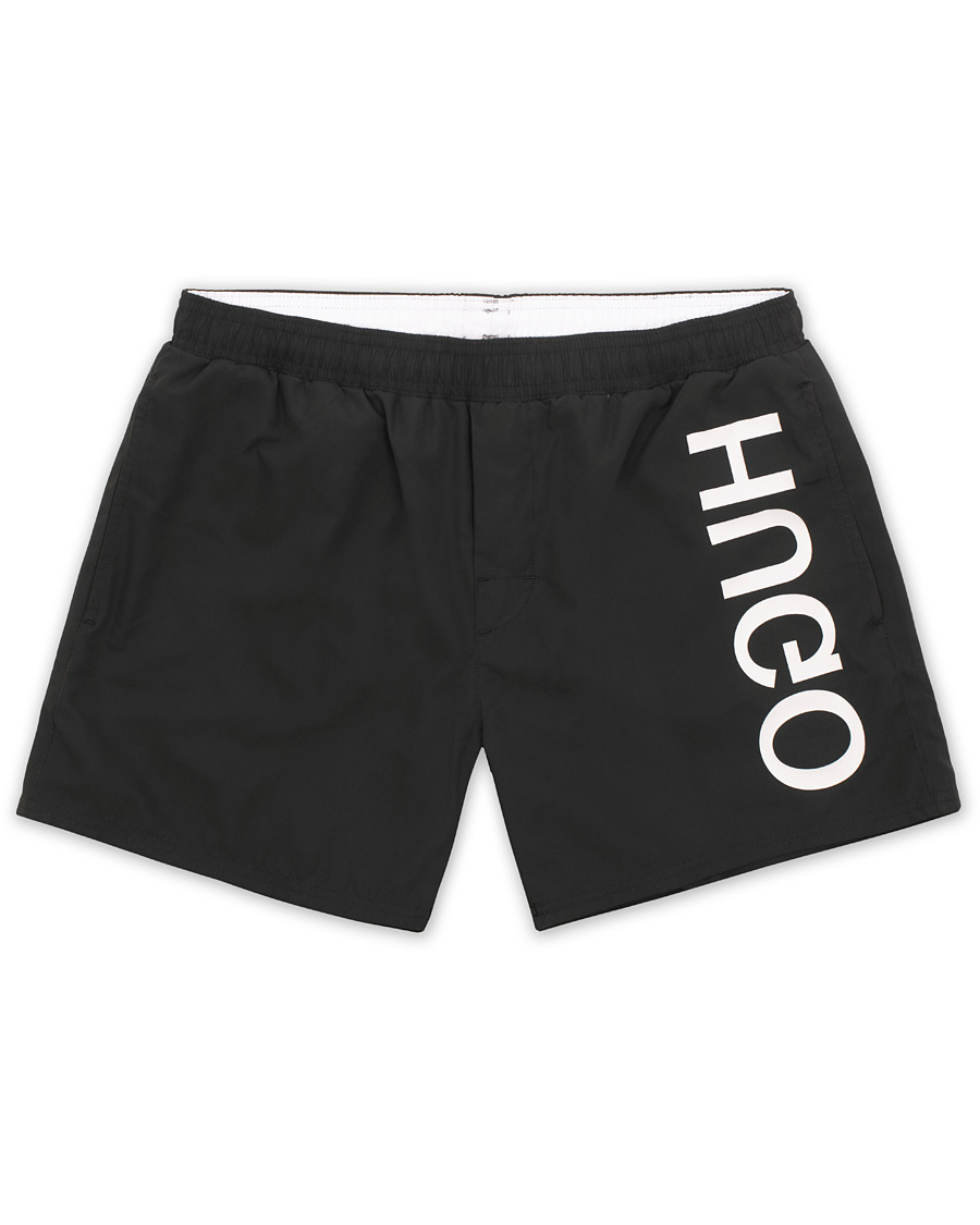 Herr | Badbyxor | HUGO | Saba Swimshorts Black