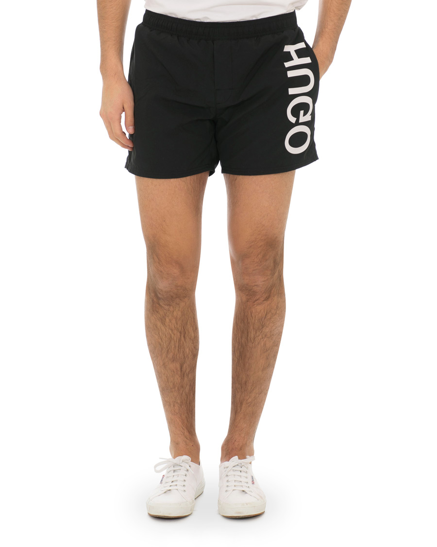 Herr | Badbyxor | HUGO | Saba Swimshorts Black