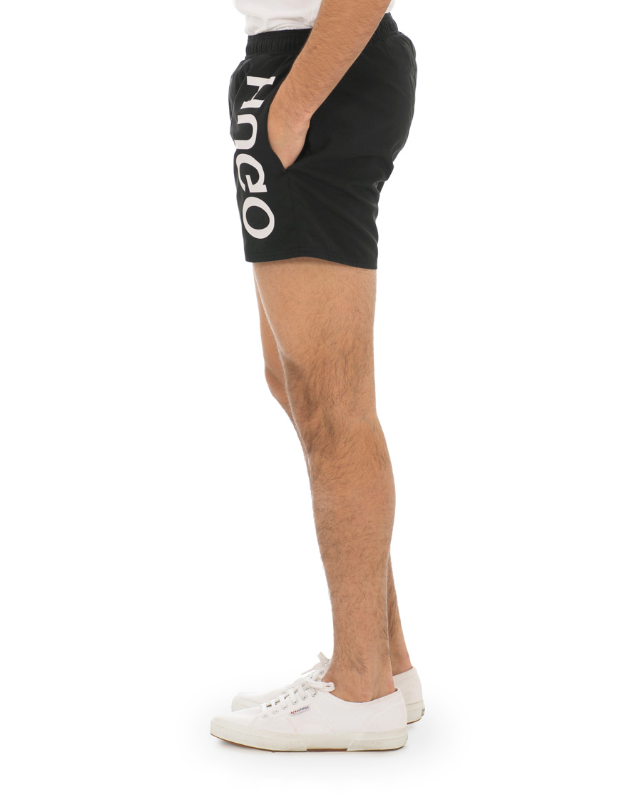 Herr | Badbyxor | HUGO | Saba Swimshorts Black