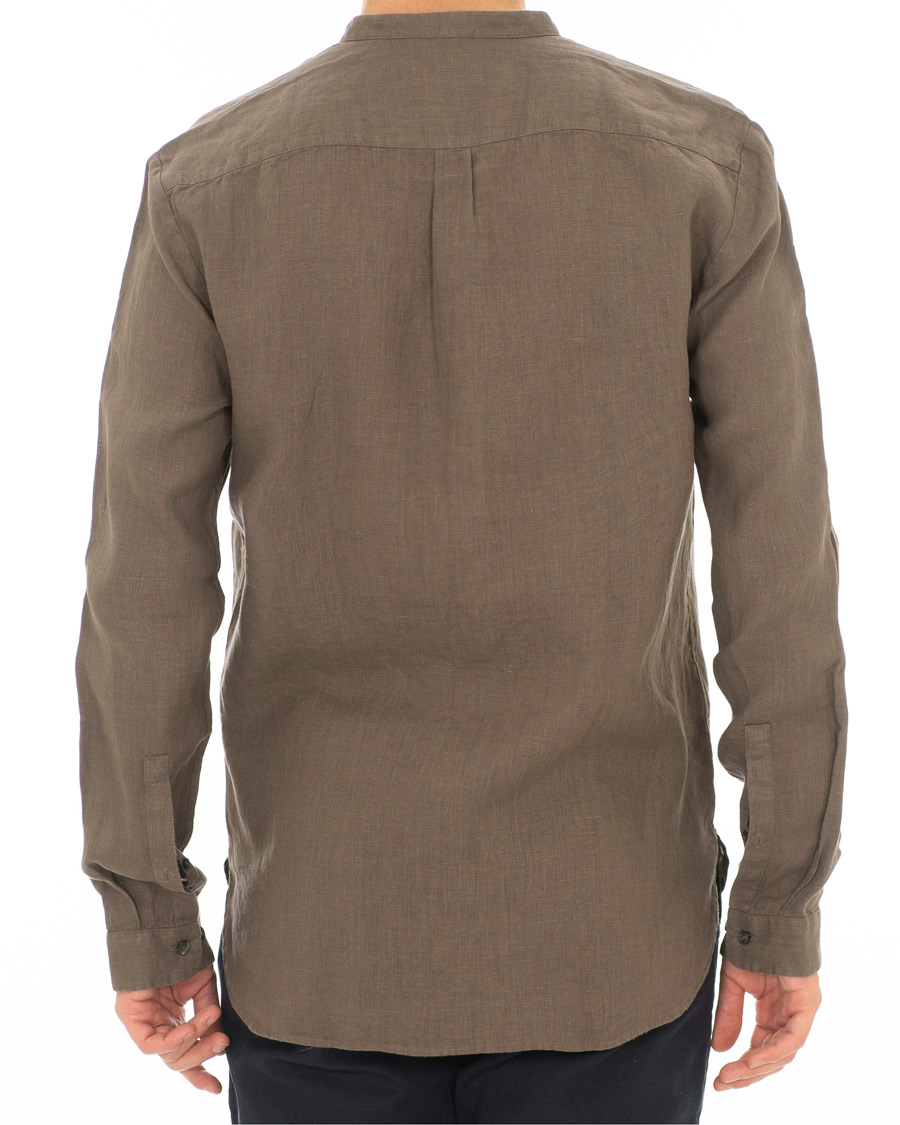 Herr | Skjortor | HUGO | Edyson Grandad Collar Shirt Medium Brown