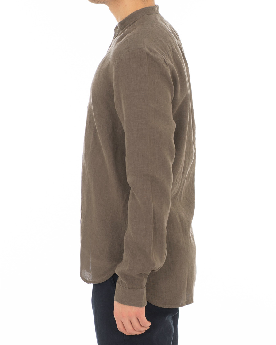 Herr | Skjortor | HUGO | Edyson Grandad Collar Shirt Medium Brown