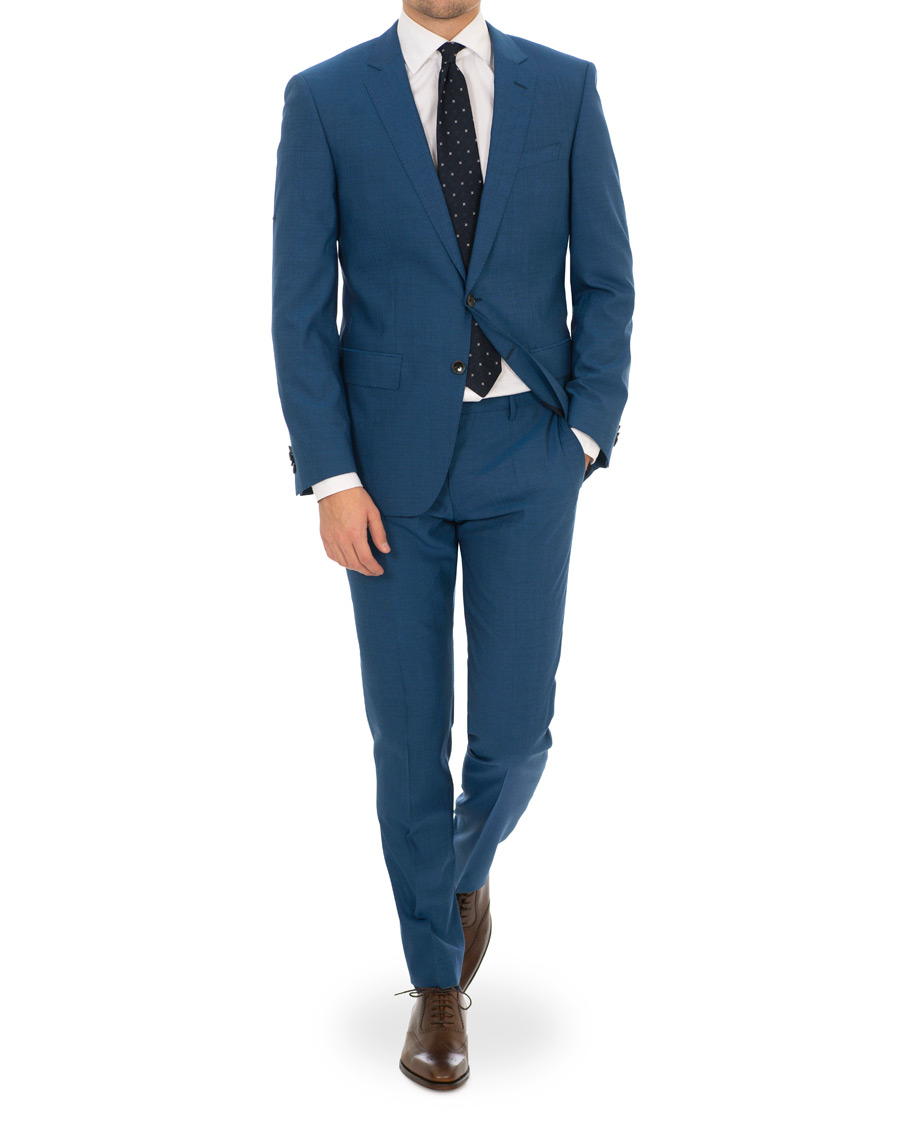 Herr | Kostymer | BOSS BLACK | BOSS Huge/Genius Stretch Wool Suit Blue