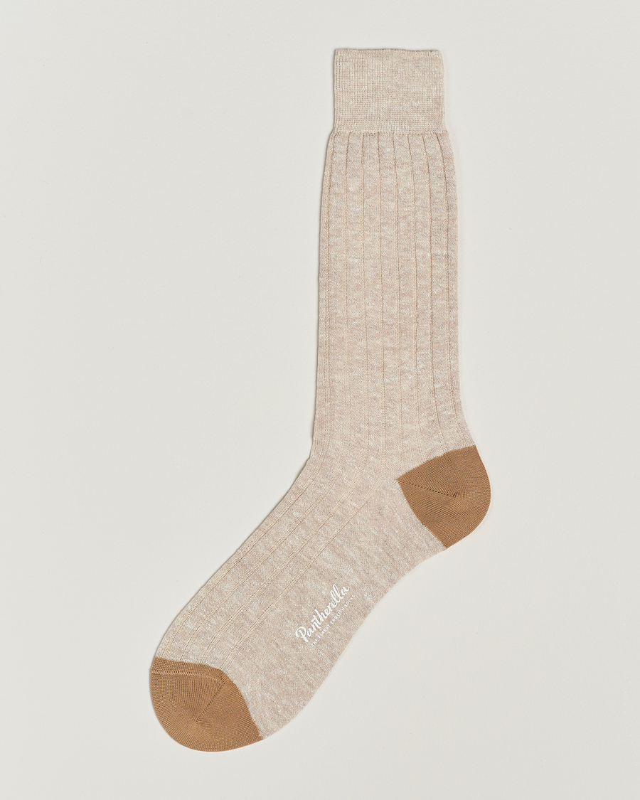 Herr | Underkläder | Pantherella | Hamada Linen/Cotton/Nylon Sock Beige