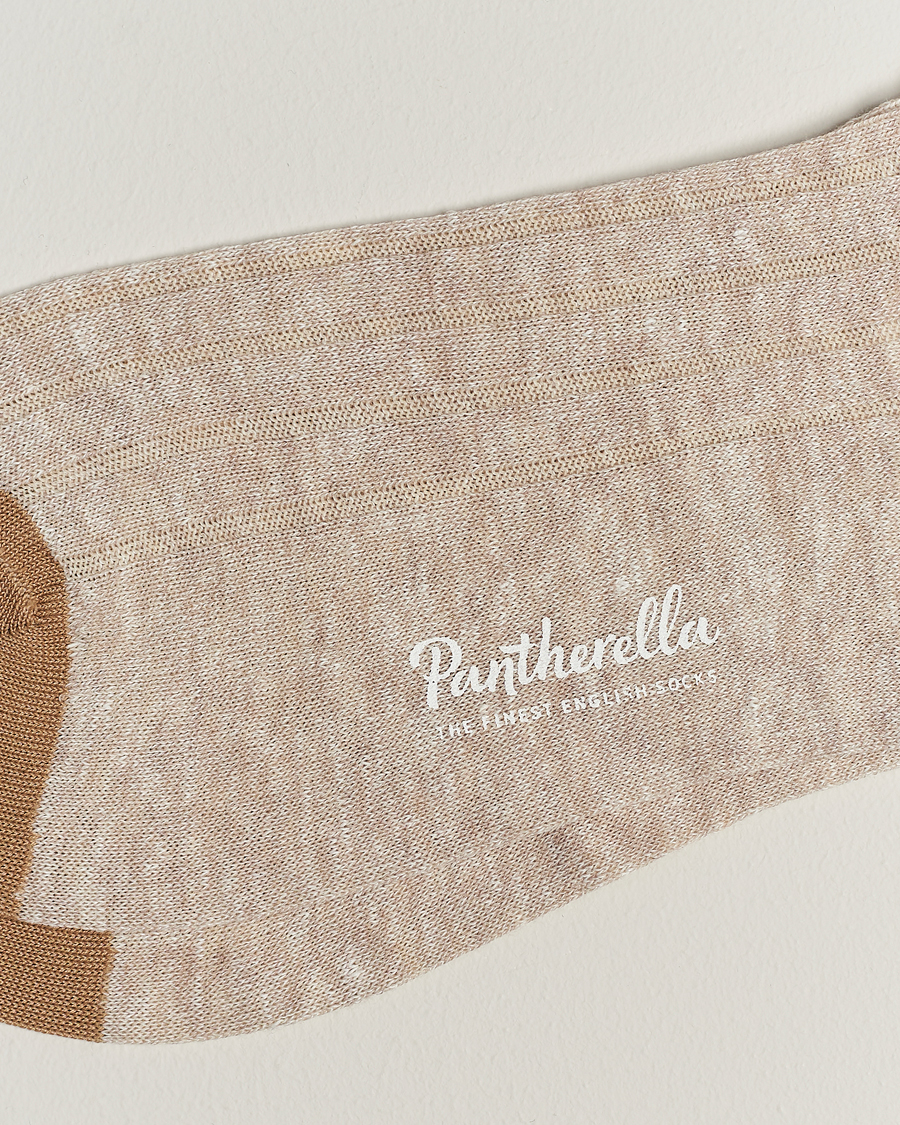 Herr |  | Pantherella | Hamada Linen/Cotton/Nylon Sock Beige