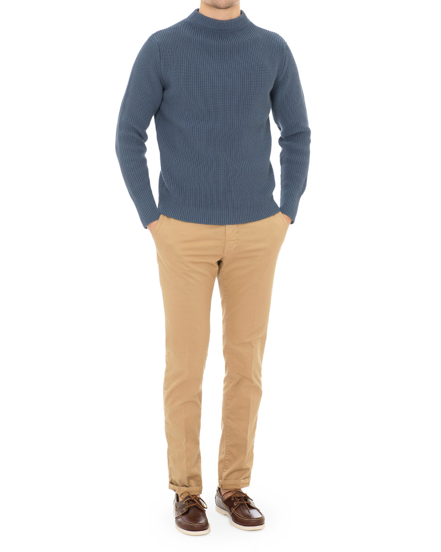 Herr | Tröjor | Andersen-Andersen | Organic Cotton Crewneck Petroleum